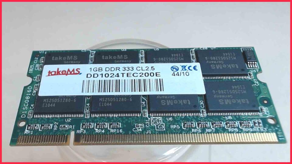 1GB DDR memory RAM takeMS 333 CL2.5 Amilo A1650G MS2174 -4