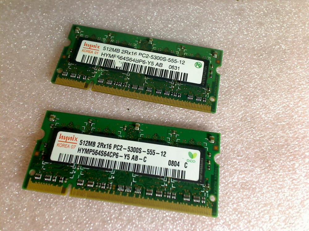 1GB DDR2 memory RAM 2x512MB Hynix PC2-5300S Dell Latitude D610 PP11L