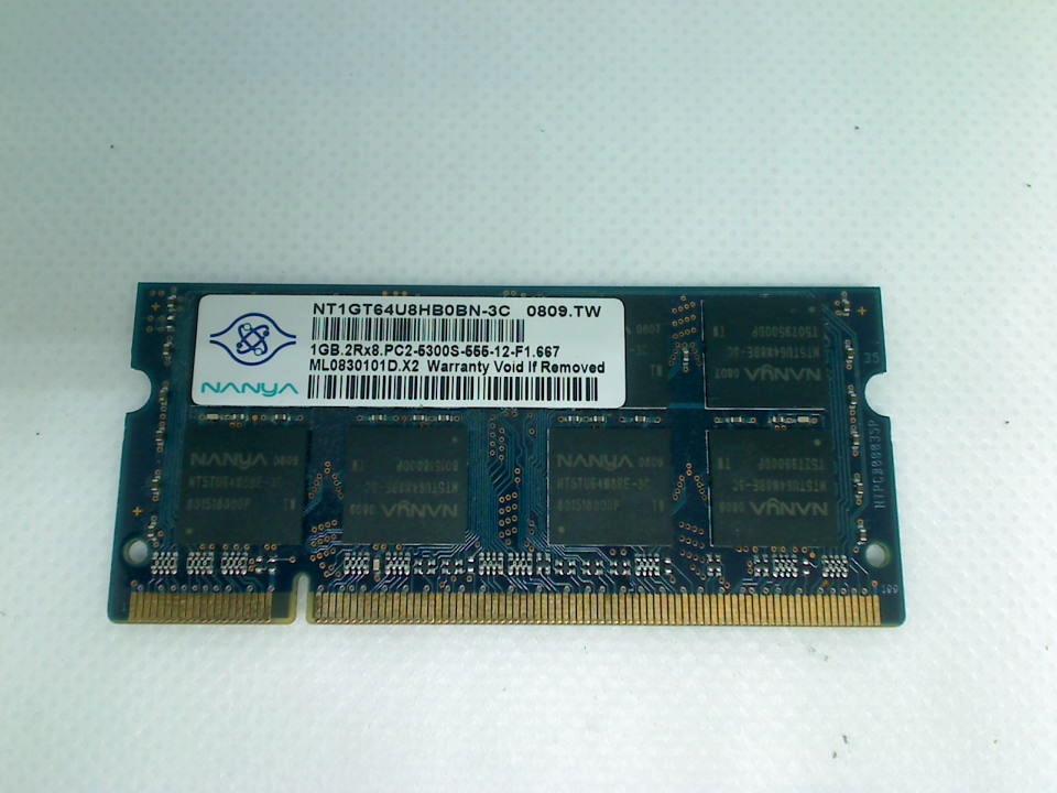 1GB DDR2 memory RAM Nanya PC2-5300S-555-12-F1.667 Toshiba Tecra A9