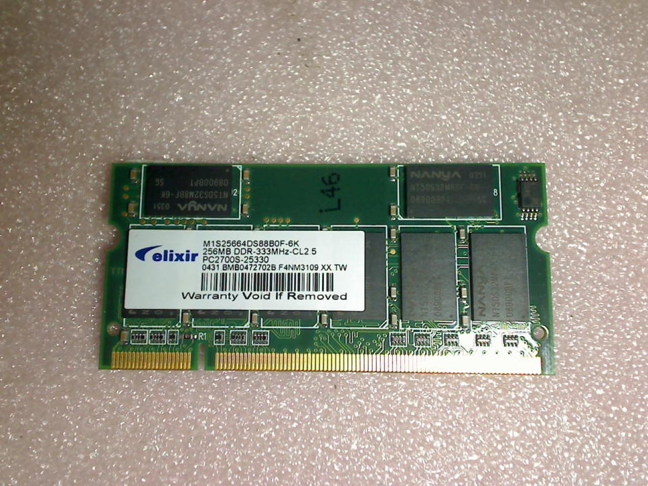 256MB RAM Memory DDR-333MHz PC2700S Acer 1360 1362WLMi