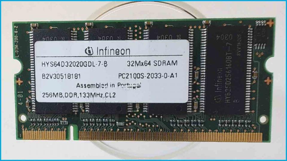 256MB RAM Memory DDR Infineon PC2100S-2033-0-A1 Terra Neon L3C
