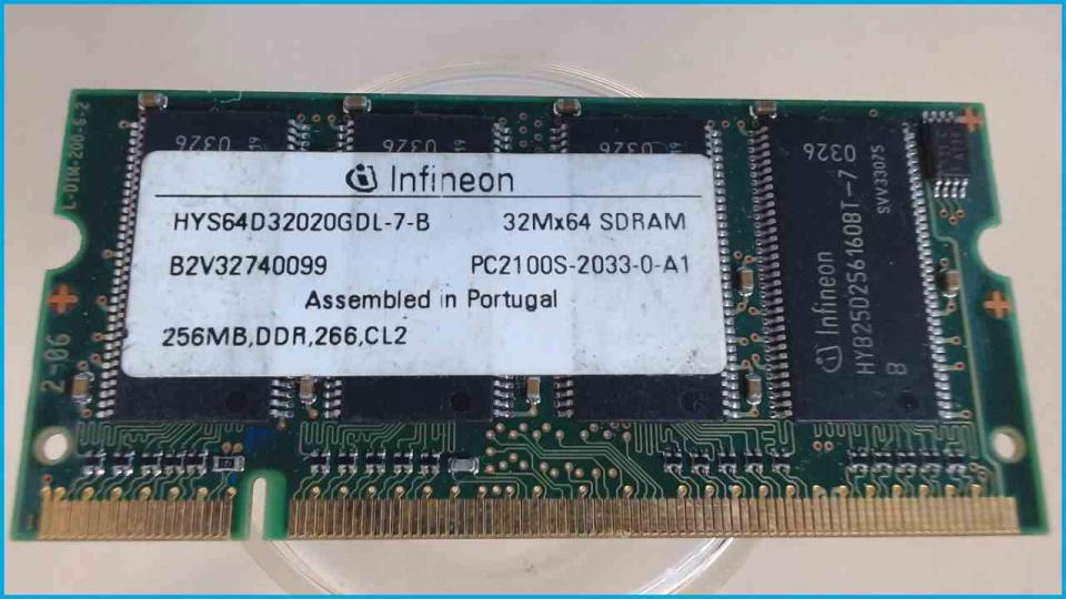 256MB RAM Memory DDR PC2100S-2033-0-A1 Infineon 266 CL2