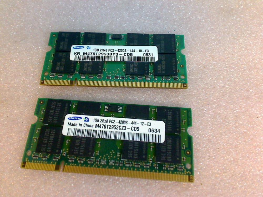 2GB DDR2 memory Ram (2x1GB) Samsung PC2-4200S Clevo Hyrican M66JE -1