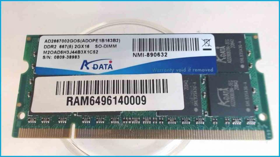 2GB DDR2 memory Ram AData 667 PC2-5300S 2GX16 MSI Wind Nettop 120
