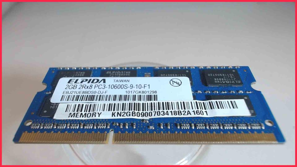 2GB DDR3 Memory RAM Elpida PC3-10600S-9-10-F1 Asus G73J