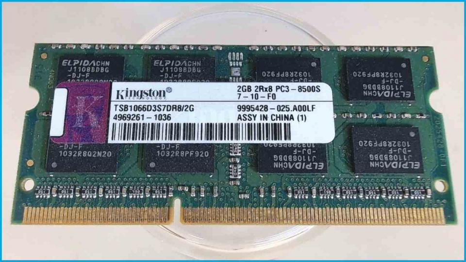 2GB DDR3 Memory RAM Kingston 2Rx8 PC3-8500S Toshiba Satellite L670D-15G