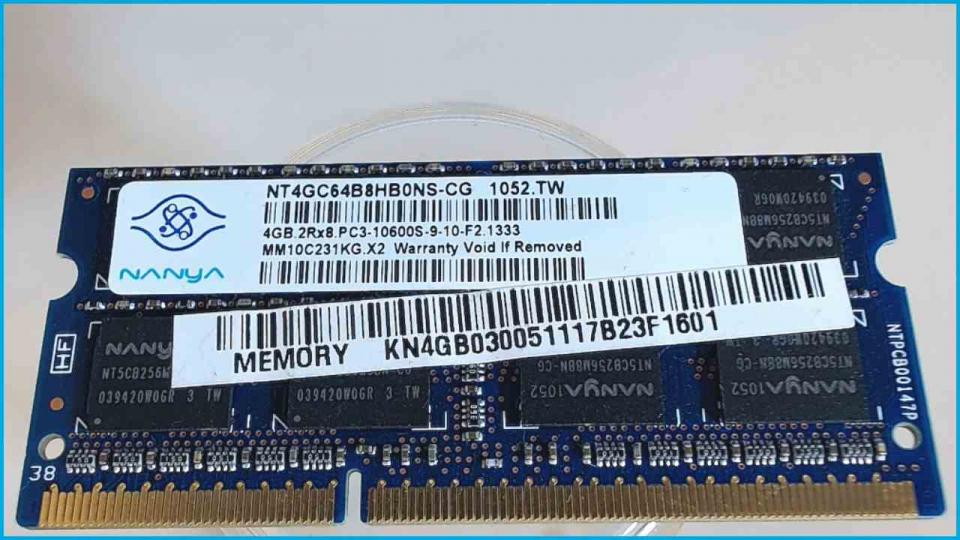 4GB DDR3 Memory RAM PC3-10600S-9-10-F2.1333 Easynote TK85 PEW91