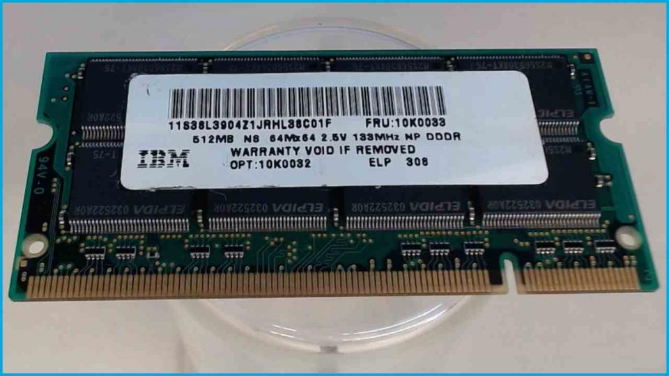 512MB DDR Memory RAM IBM PC2100 10K0033 TravelMate 4500 4502LCi