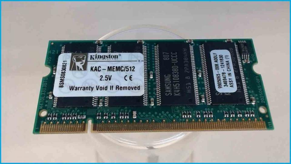 512MB DDR Memory RAM Kingston 2.5V KAC-MEMC/512 TravelMate 2300 2303LC