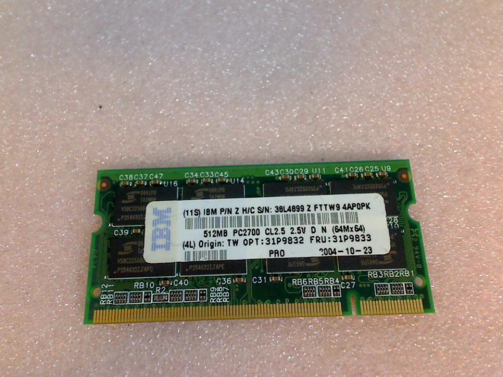 512MB DDR Memory RAM PC2700 31P9833 IBM ThinkPad R50 1830-QG1