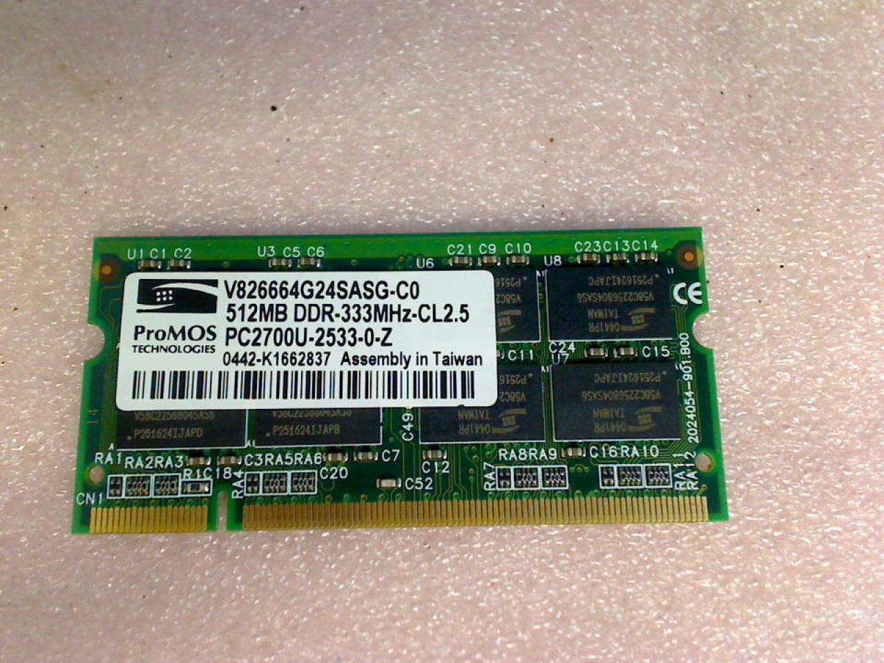 512MB DDR Memory RAM ProMos PC2700U-2533-0-Z Dell D800 PP02X (2)