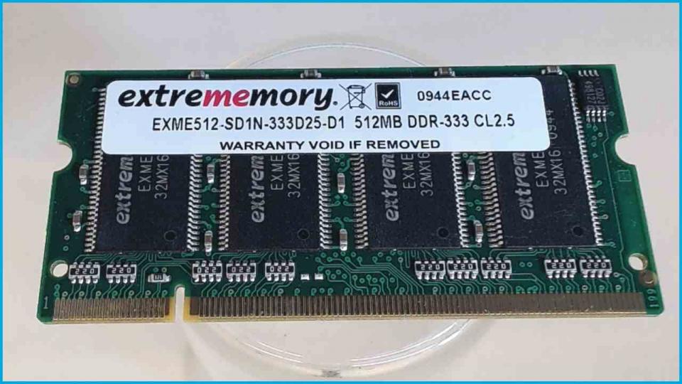 512MB DDR Memory RAM extrememory 333 CL.2.5 LifeBook C1110D C Series