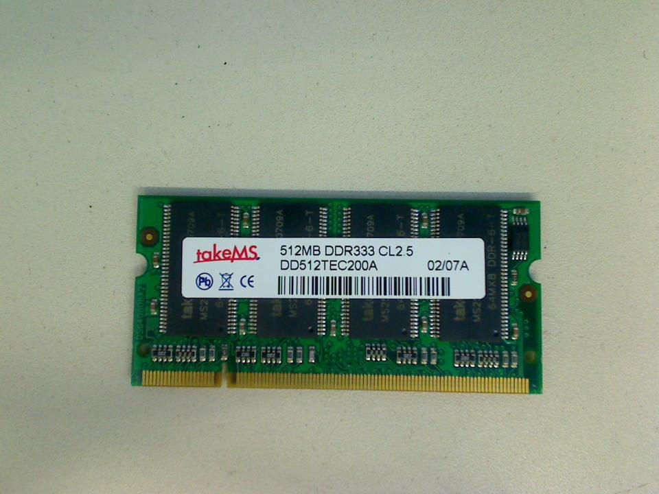 512MB DDR Memory RAM takeMS DDR333 CL2.5 SODIMM Yakumo 8050