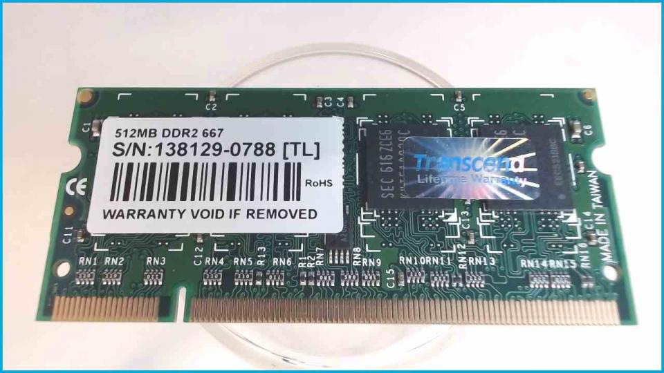 512MB DDR2 Memory RAM Transcend PC2-5300S 667 MSI MegaBook S271
