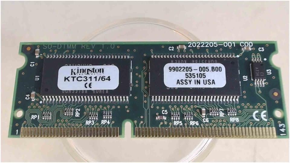 64MB Kingston RAM SODIMM KTC311/64 PC100 HP Compaq Armada M700