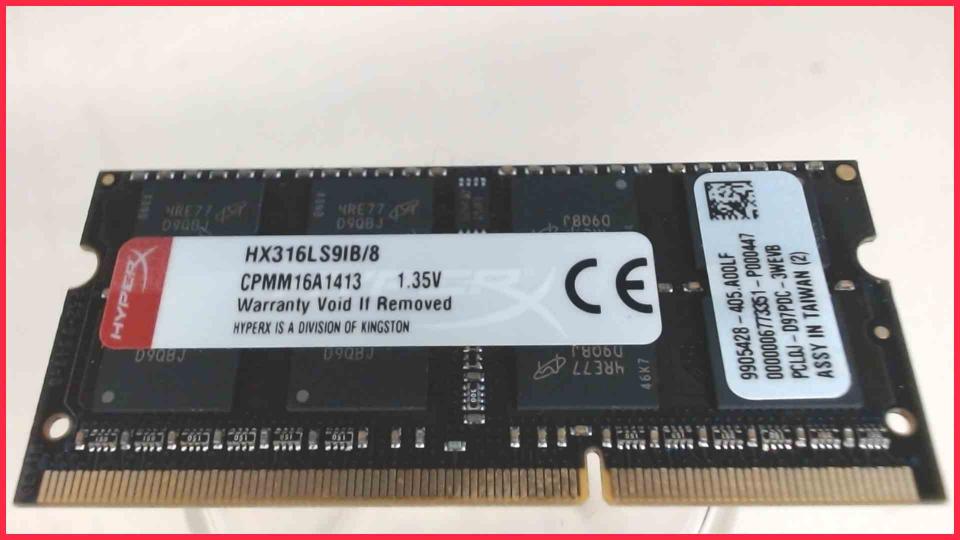 8GB DDR3 Memory RAM HyperX Schenker XMG C504 P35