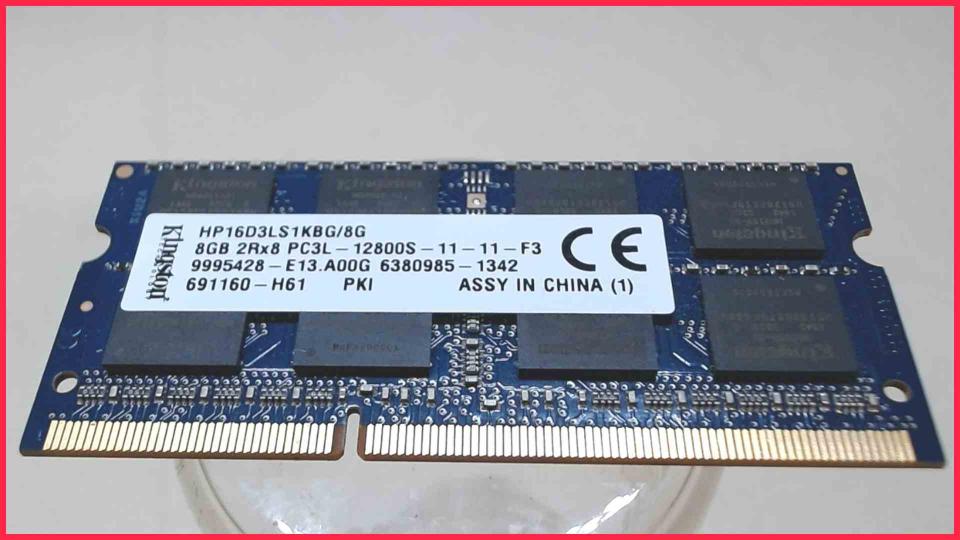 8GB DDR3 Memory RAM Kingston PC3L-12800S-11-11-F3 HP ProBook 470 G1 -2