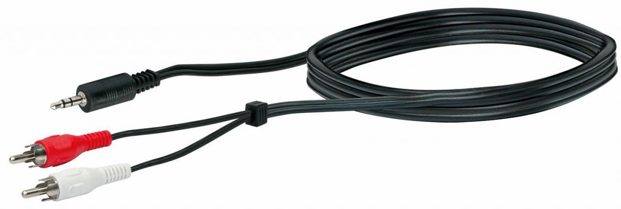 AUDIO adapter cable jack plug Cinch TFS 1015 (1,5m) Schwaiger Neu OVP