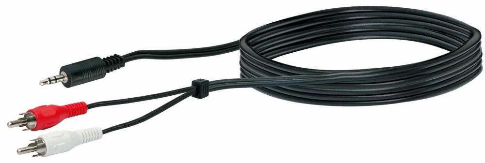 adapter Audio Cable (3m) 3,5mm Plug _ 2xCinch Plug Schwaiger Neu OVP