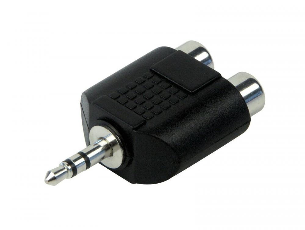 adapter Audio Klinkenstecker (3,5 mm) - 2 CINCH Buchse Schwaiger Neu OVP