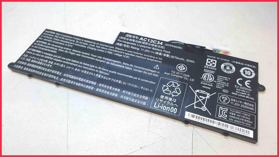 Akku Battery 11.25V 2670mAh 30Wh Aspire V5-122P