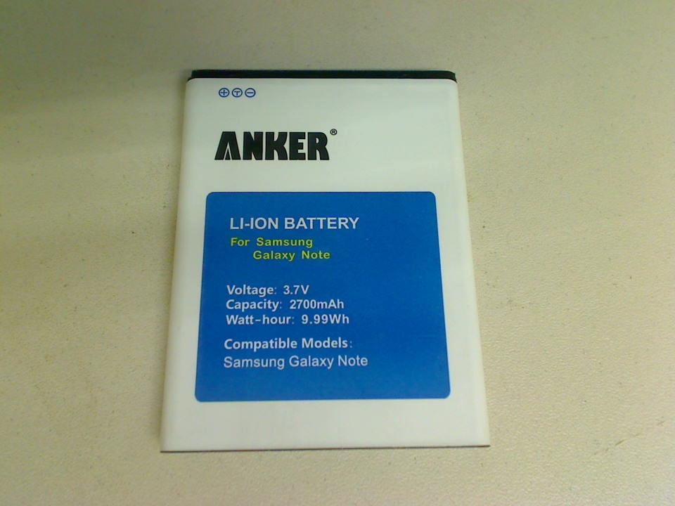 Akku Batterie 3.7V 2700mAh 9.99Wh Samsung Galaxy Note GT-N7000 -2