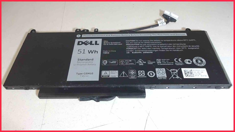 Akku Battery 7.4V 51Wh 6460mAh G5M10 Dell Latitude E5550 -2