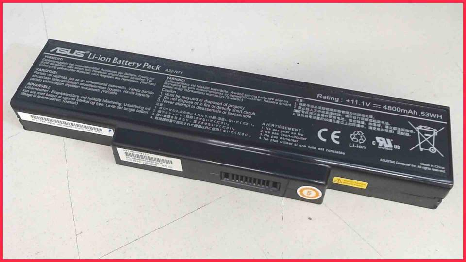 Akku Battery 11.1V 4800mAh 53WH A32-N71 Asus N71V