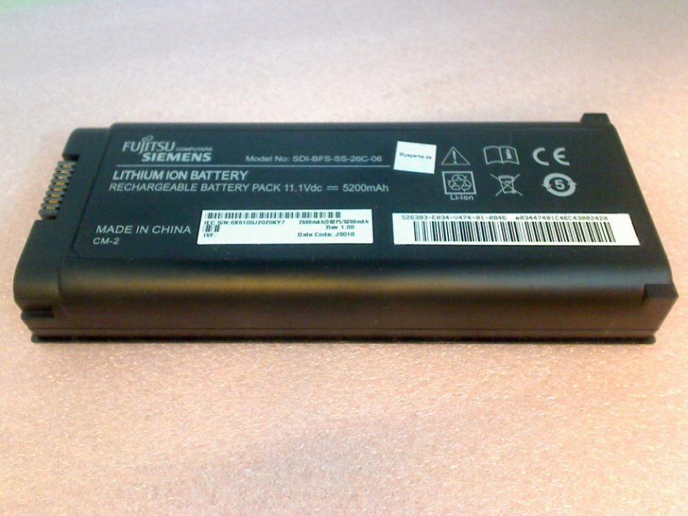 Akku Battery 11.1V 5200mAh SDI-BFS-SS-26C-06 Fujitsu Esprimo U9210 S118D