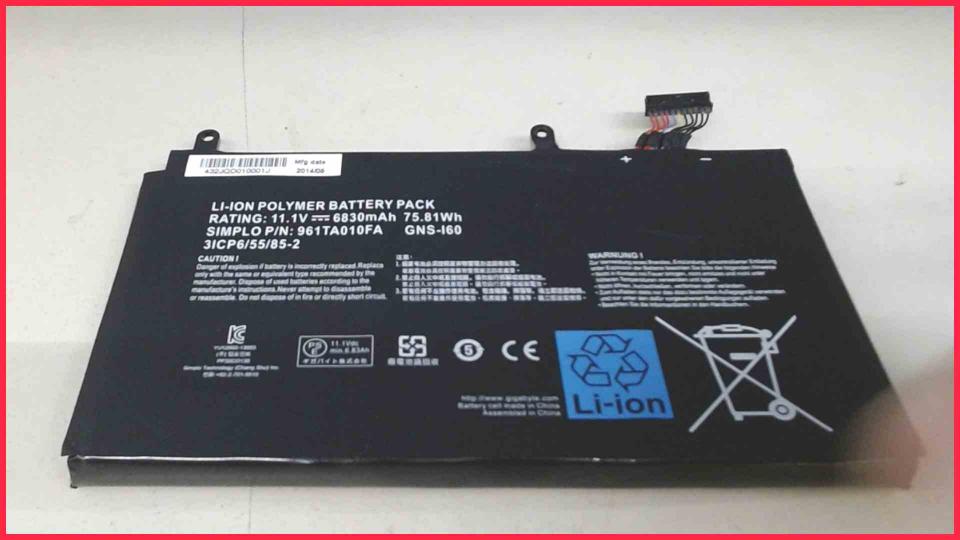 Akku Battery 11.1V 6830mAh 75.81Wh 3ICP6/55/85-2 (DEFEKT) Schenker XMG C504 P35