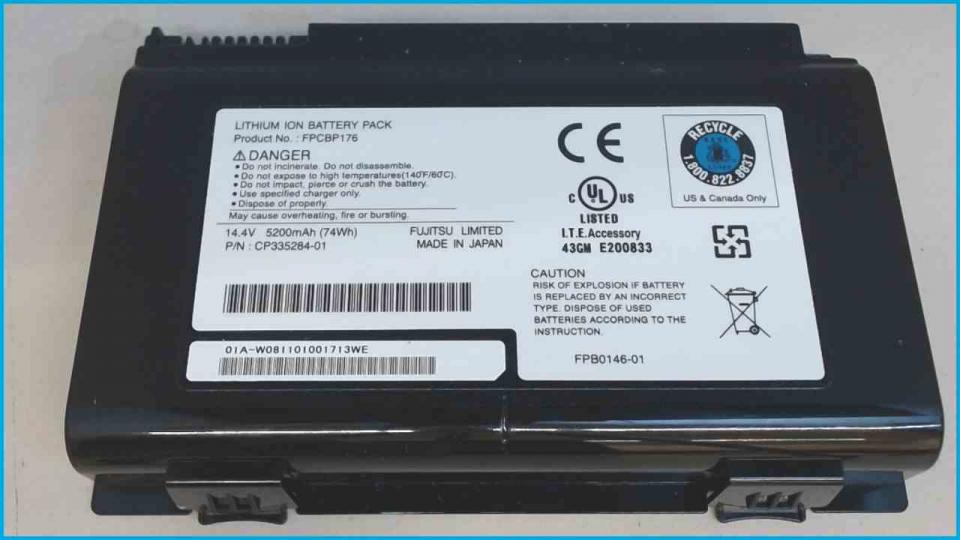 Akku Battery 14.4V 5200mAh (74Wh) FPCBP176 LifeBook E8420