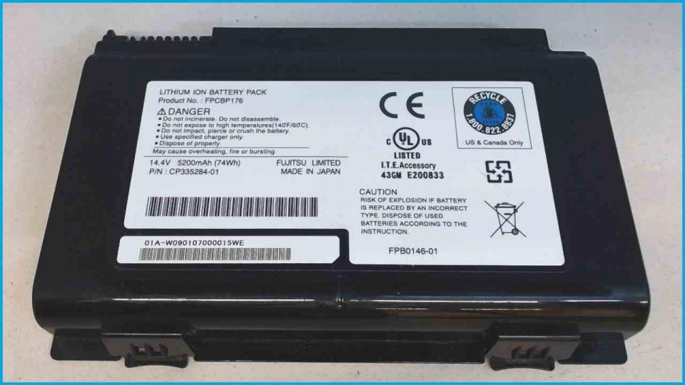 Akku Battery 14.4V 5200mAh (74Wh) FPCBP176 Lifebook E8410