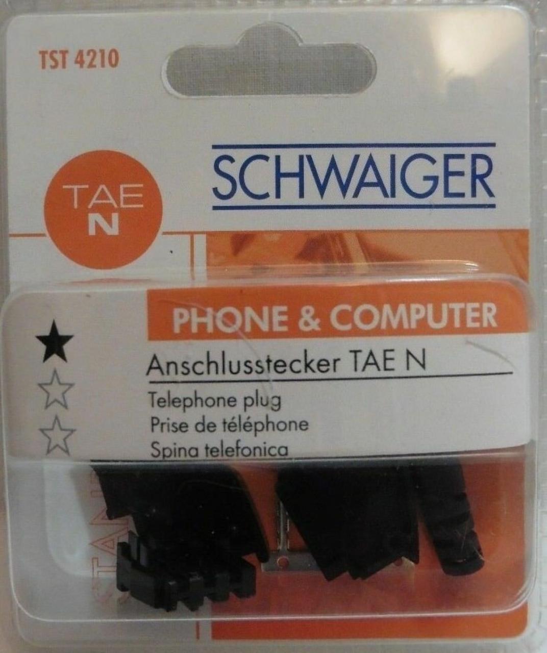 Connection Plug TAE N Telefon TST 4210 Schwaiger Neu OVP
