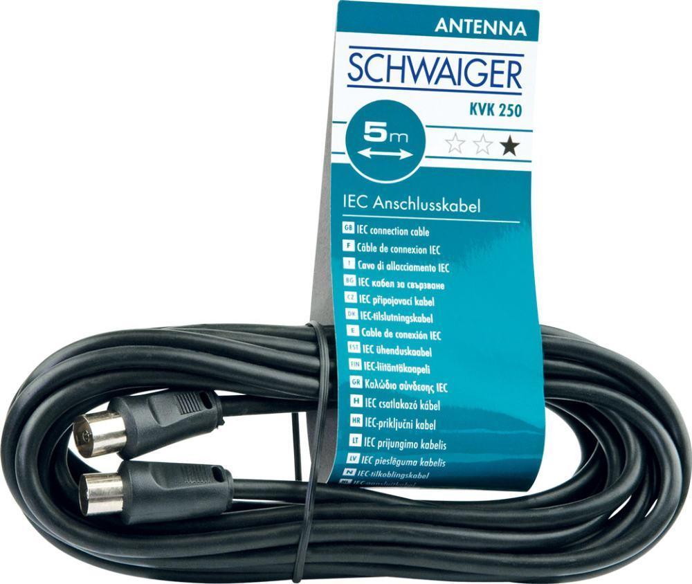 Antenna connection cable (75 dB) KVK 250 5m Schwaiger New OVP