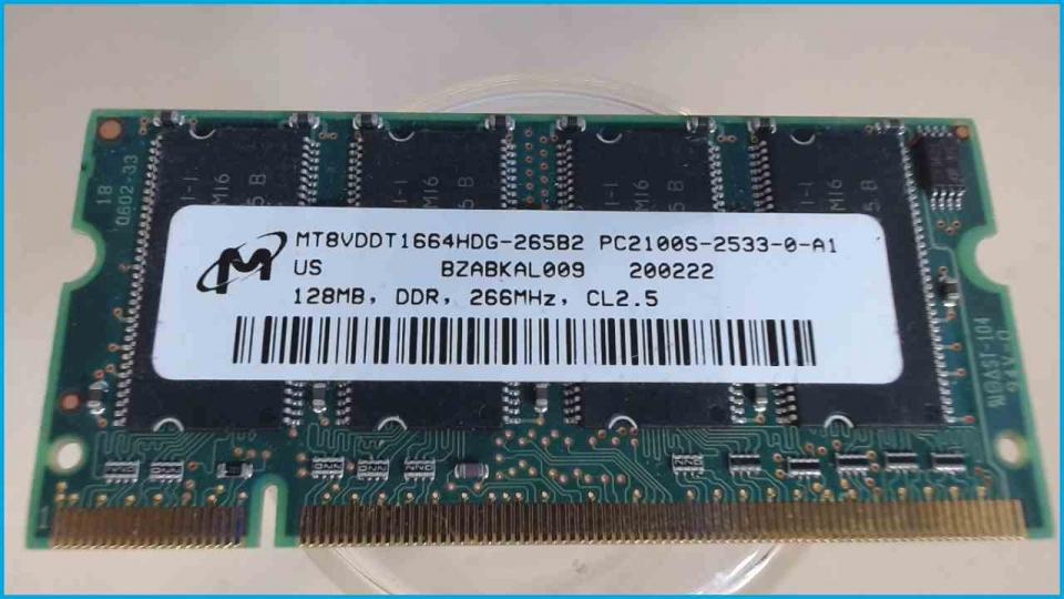 RAM Working Memory 128MB DDR 266 CL.2.5 Micron PC2100S-2533-0-A1