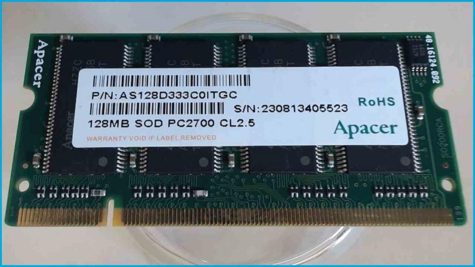 RAM Working Memory 128MB SOD Pc2700 CL2.5 Apacer AS128D333COITGC