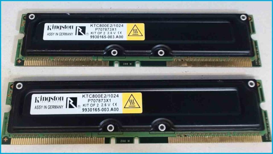 RAM Working Memory 1GB 800 MHz ECC Kingston KTC800E2/1024 Kit