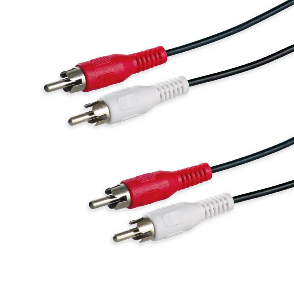 Audio Connection Cable Chinch Plug-Plug (10m) CIK5125 Schwaiger Neu OVP