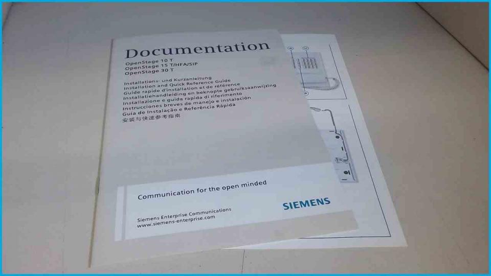 Instruction Manual 10T 15T/HFA/SIP Siemens Openstage 30T