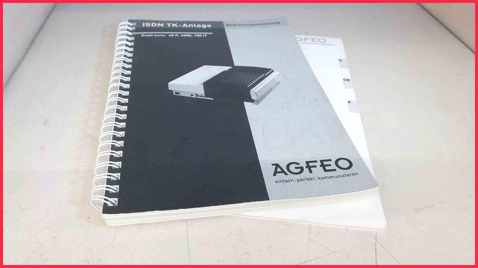 Instruction Manual Agfeo ProfiLine 40P 4000 100 IT