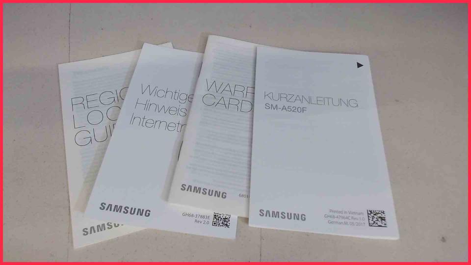 Instruction Manual Kurzanleitung Samsung Galaxy A5 (2017) SM-A520F