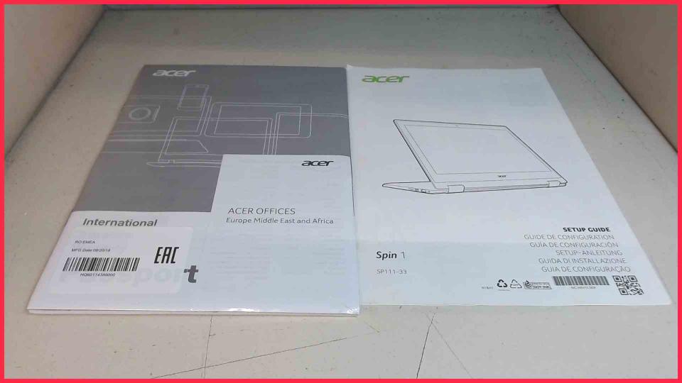 Instruction Manual Offices Setup Guide Spin 1 SP111-33 N18H1