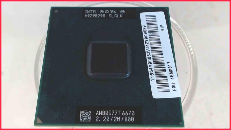 CPU Processor 2.20 GHz Intel T6670 SLGLK Core 2 Duo Lenovo ThinkPad SL510 2847-Q