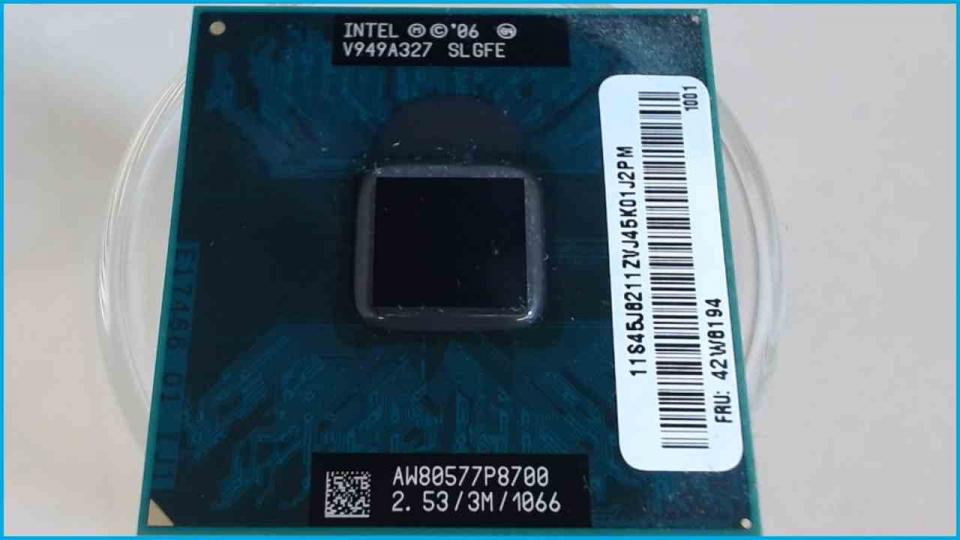 CPU Processor 2.53 GHz Intel P8700 Core 2 Duo SLGFE ThinkPad T400 2767-E38