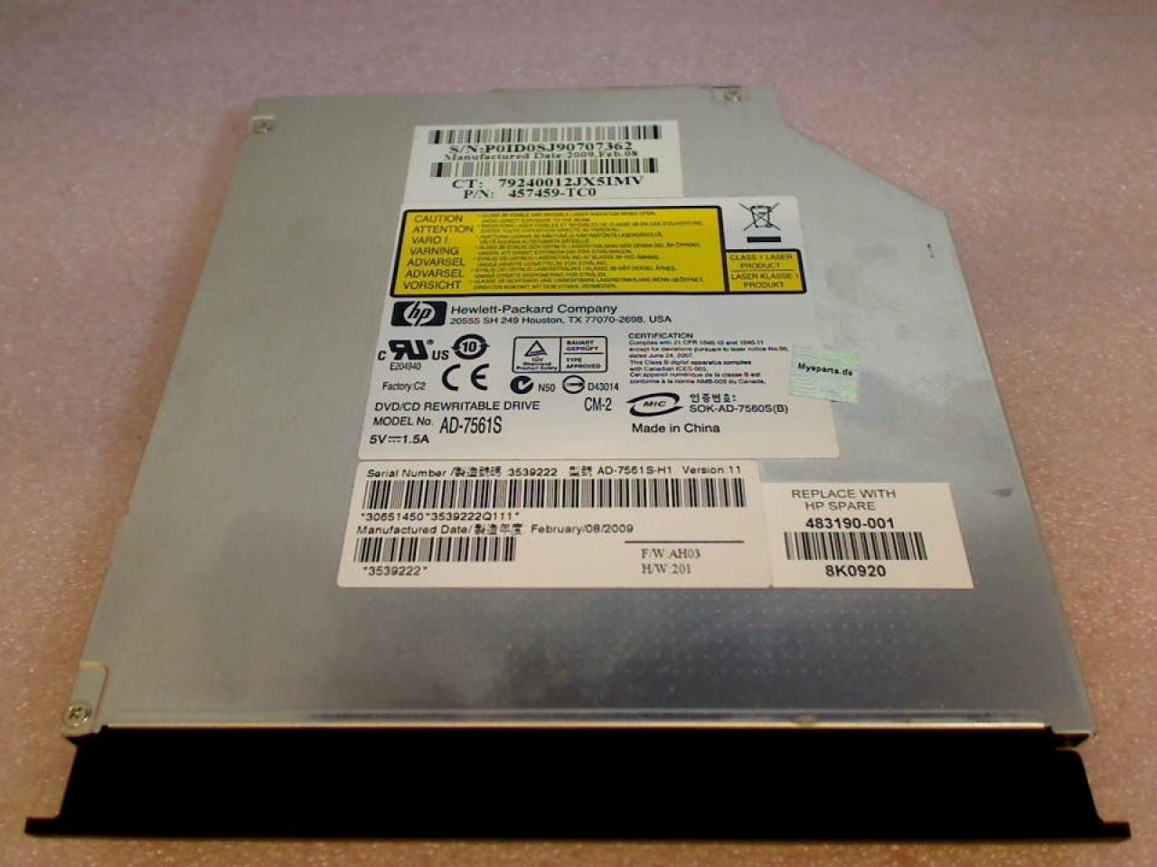 DVD Burner Writer & cover AD-7561S HP EliteBook 6930p