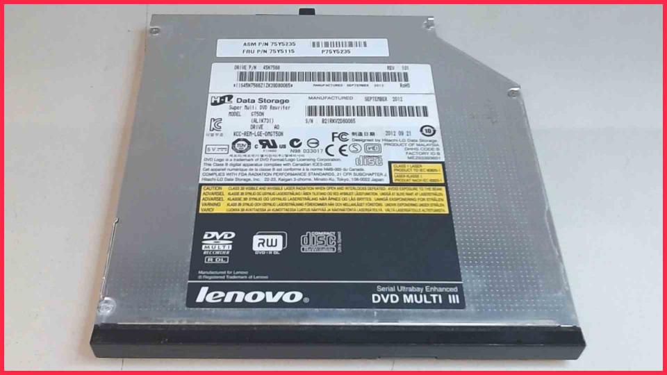 DVD Burner Writer & cover GT50N SATA ThinkPad T430 2349-JS0