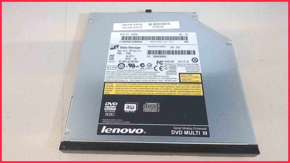 DVD Burner Writer & cover Multi III GT50N SATA Lenovo ThinkPad T530