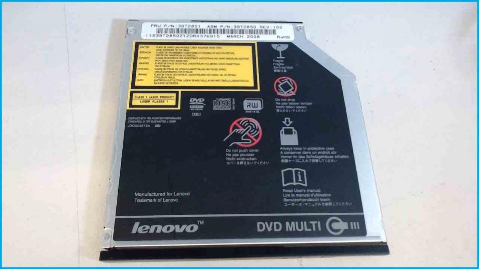 DVD Burner Writer & cover Multi UJ-852 IDE IBM ThinkPad T60 2007