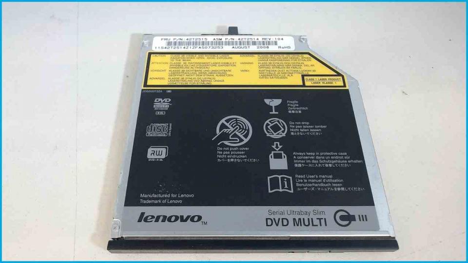 DVD Burner Writer & cover Multi UJ862A SATA ThinkPad T400 2767-E38