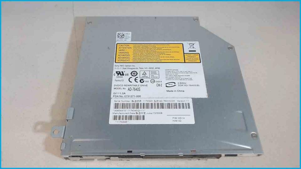 DVD burner without cover AD-7640S SATA Dell Studio 1735 PP31L